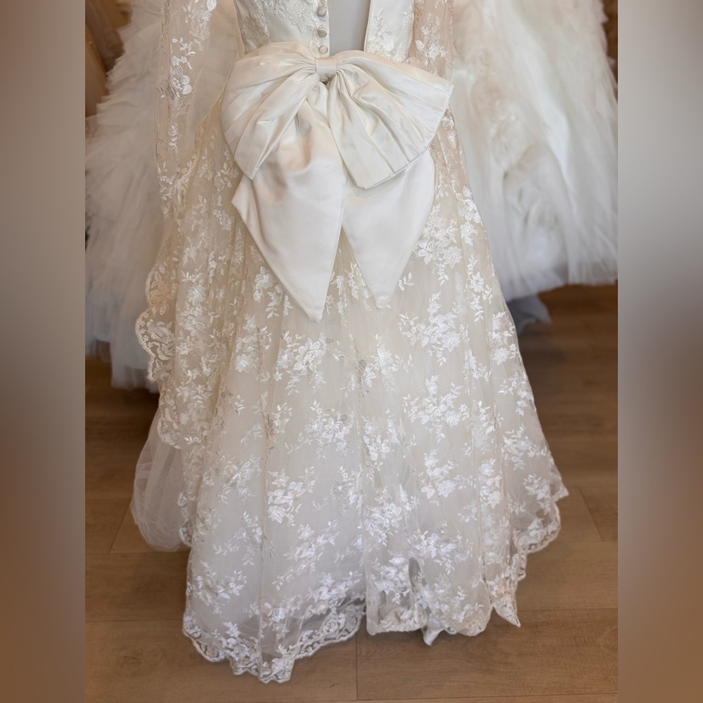 Elegant Modern Lace Wedding Dress - Picture 5 of 8